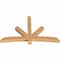 Ekena Millwork Alberta Smooth Timber Gable Bracket, Western Red Cedar, 84"W x 53"H x 5 1/2"D x 5 1/2"F, 15/12 Pitch GBW084X53X0606ALB00SWR - alternate 3